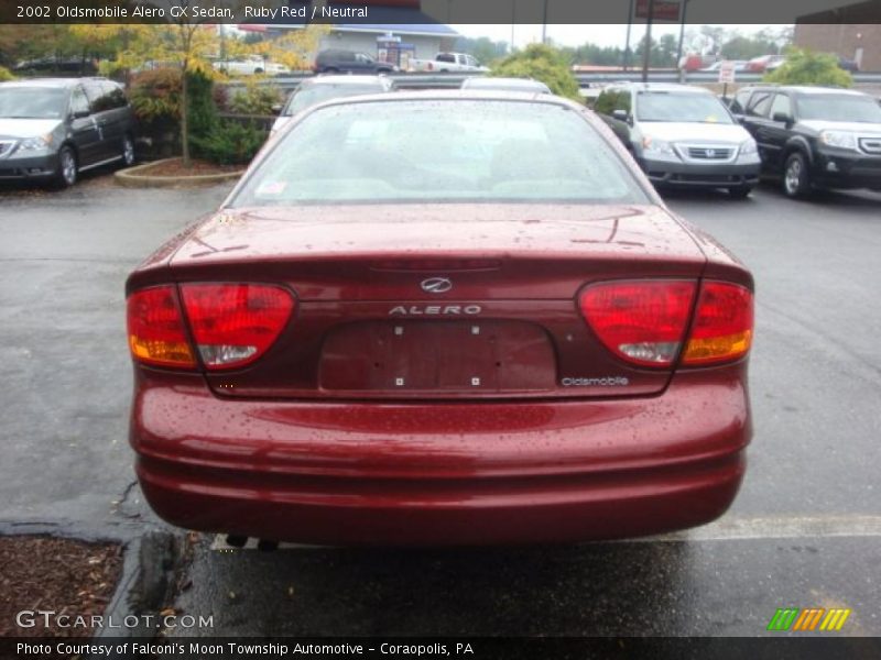 Ruby Red / Neutral 2002 Oldsmobile Alero GX Sedan