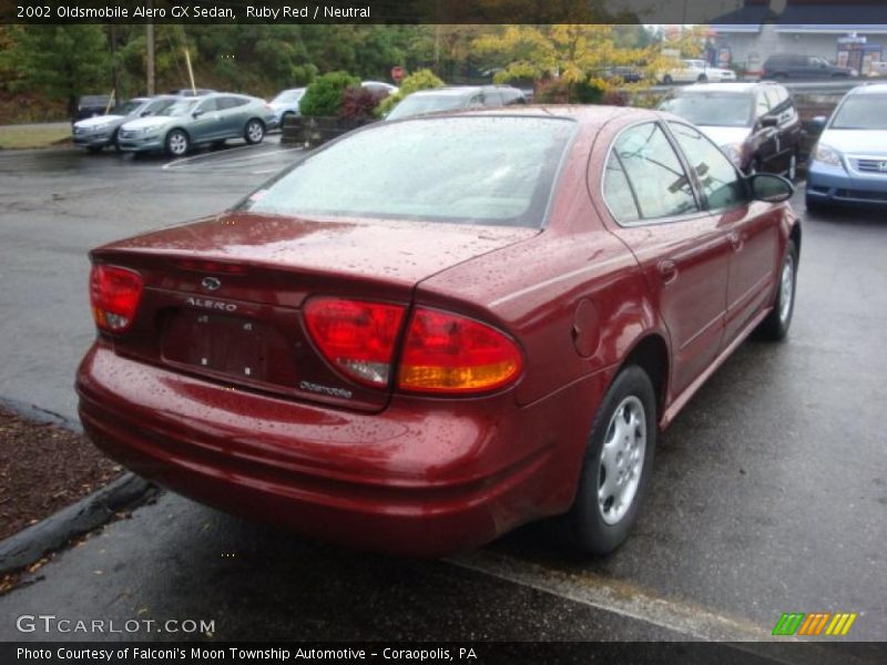 Ruby Red / Neutral 2002 Oldsmobile Alero GX Sedan