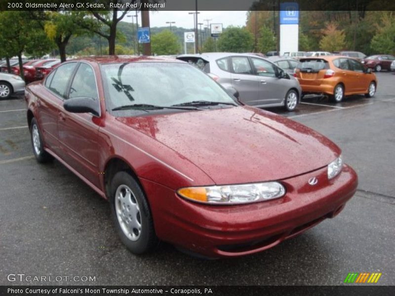 Ruby Red / Neutral 2002 Oldsmobile Alero GX Sedan