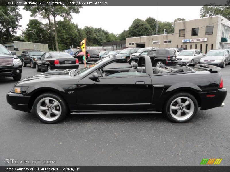 Black / Medium Graphite 2001 Ford Mustang GT Convertible