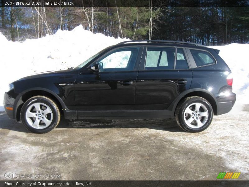 Jet Black / Black 2007 BMW X3 3.0si