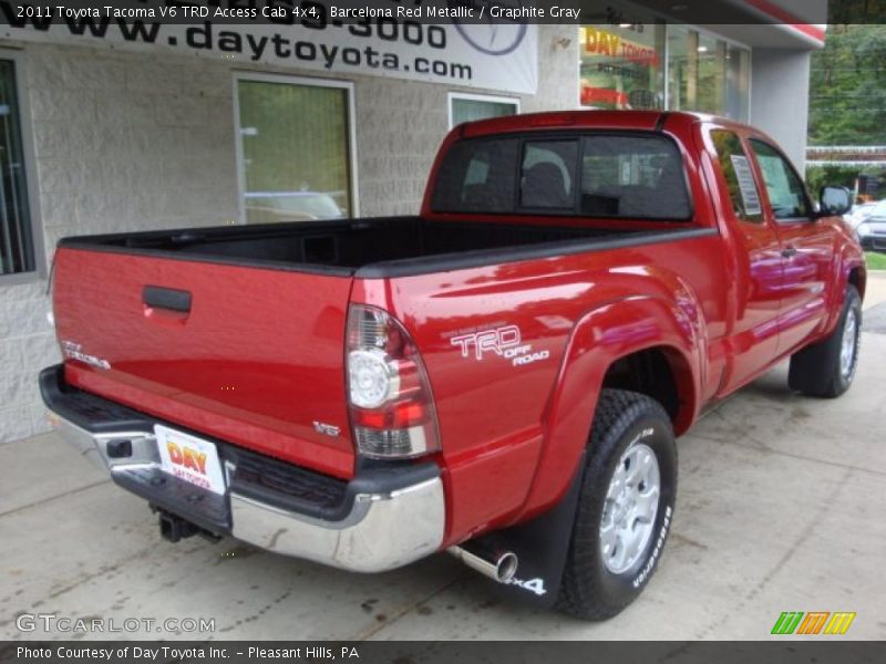 Barcelona Red Metallic / Graphite Gray 2011 Toyota Tacoma V6 TRD Access Cab 4x4