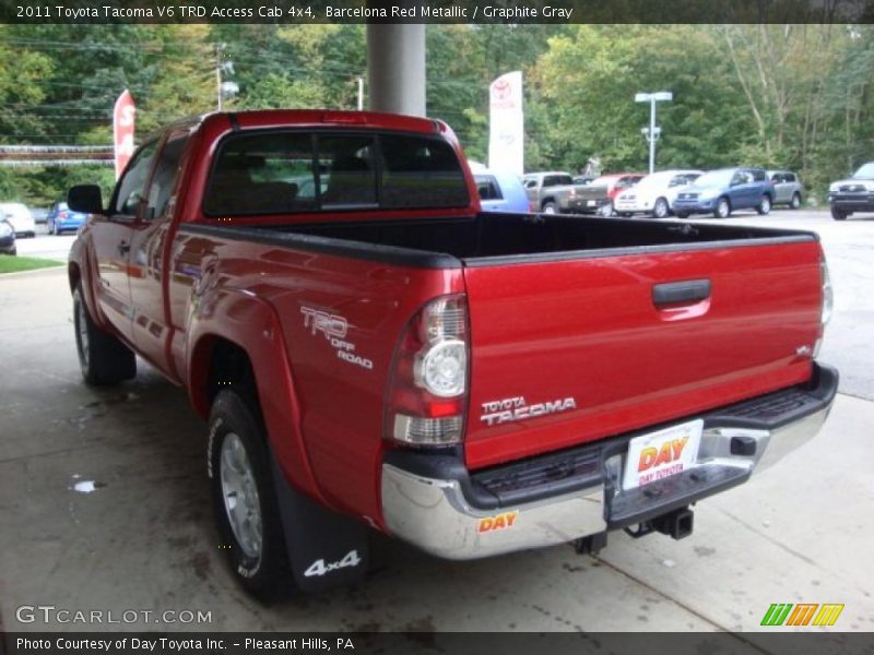 Barcelona Red Metallic / Graphite Gray 2011 Toyota Tacoma V6 TRD Access Cab 4x4