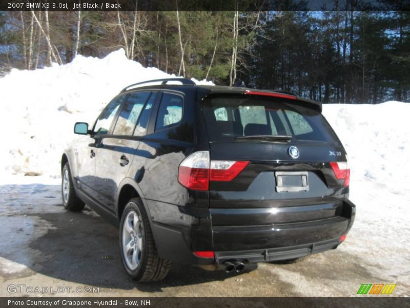 Jet Black / Black 2007 BMW X3 3.0si