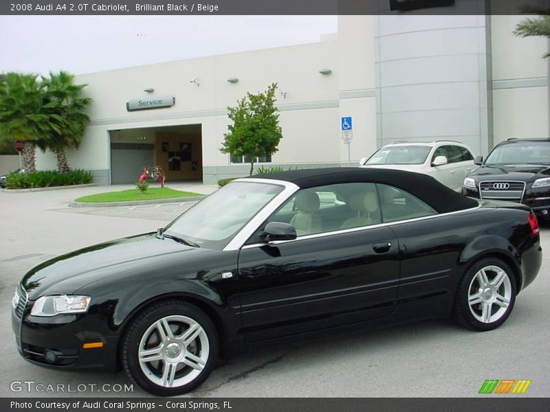 Brilliant Black / Beige 2008 Audi A4 2.0T Cabriolet