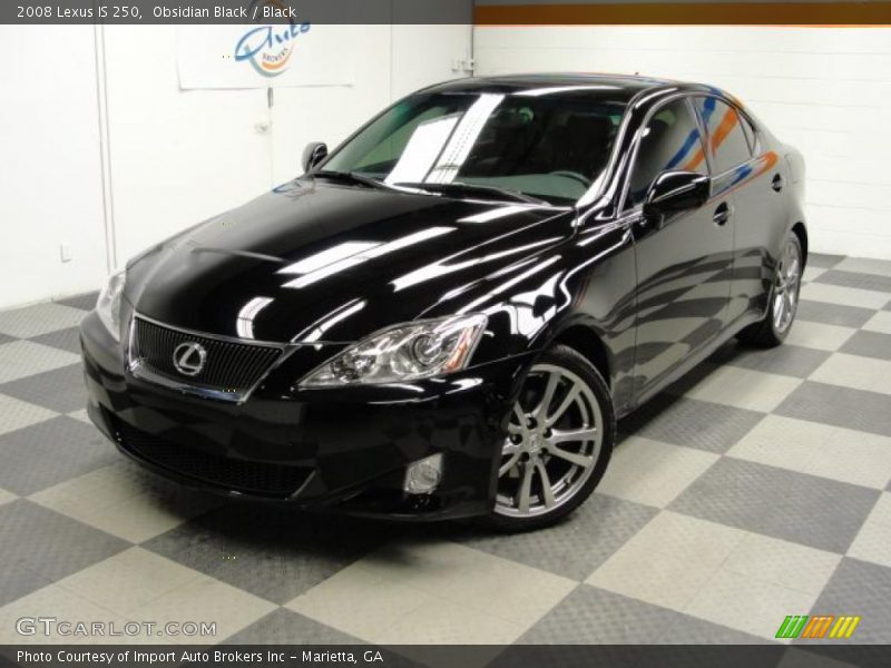 Obsidian Black / Black 2008 Lexus IS 250