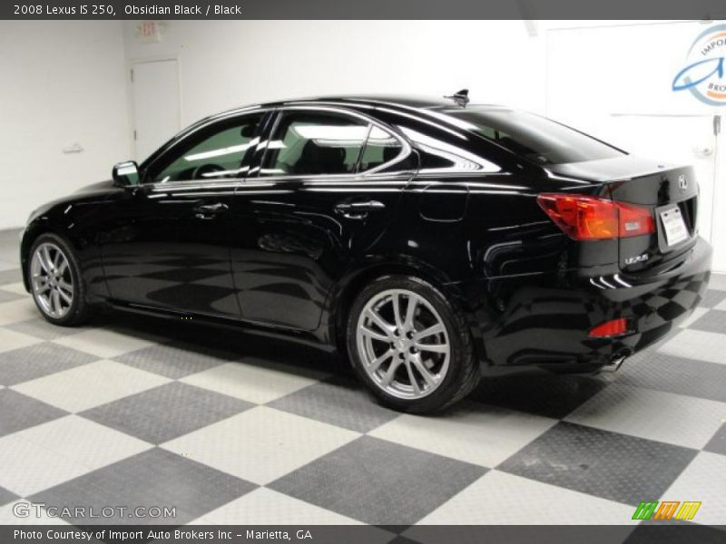 Obsidian Black / Black 2008 Lexus IS 250