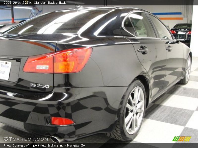Obsidian Black / Black 2008 Lexus IS 250
