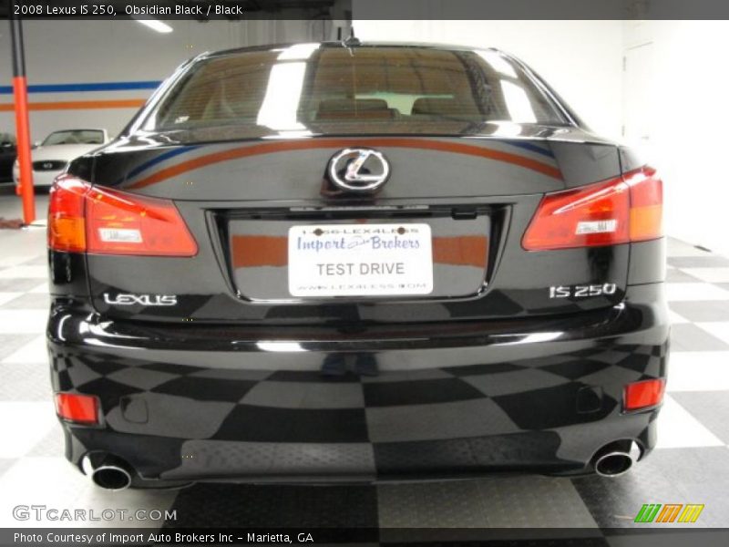 Obsidian Black / Black 2008 Lexus IS 250
