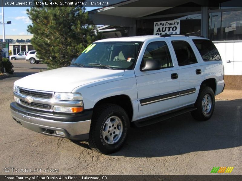 Summit White / Tan/Neutral 2004 Chevrolet Tahoe LS 4x4