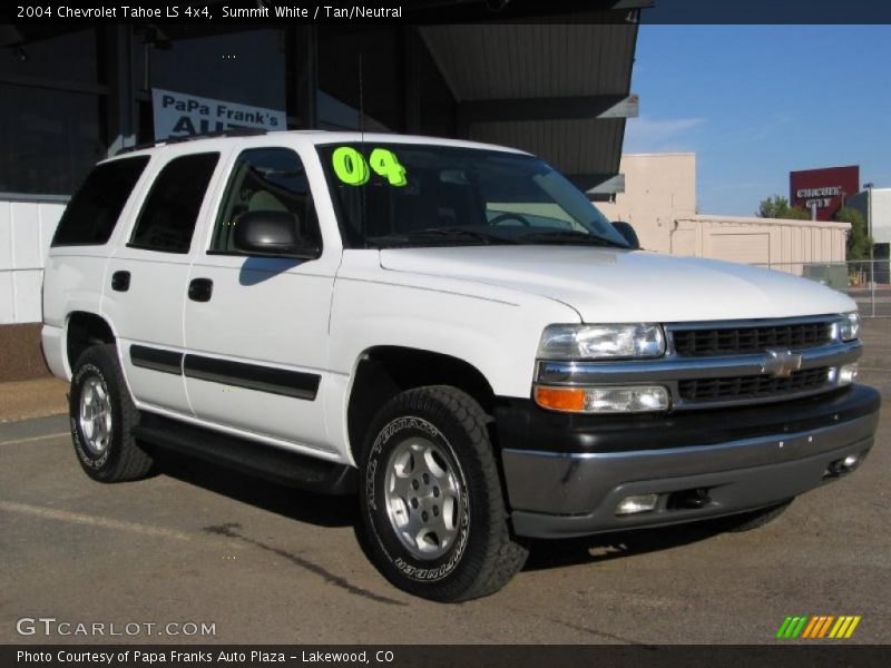 Summit White / Tan/Neutral 2004 Chevrolet Tahoe LS 4x4