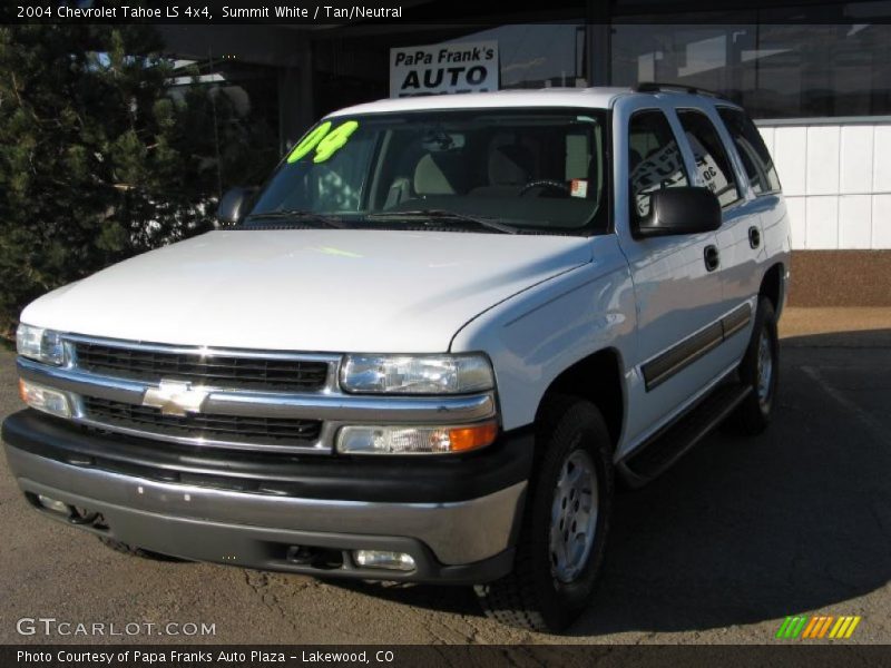 Summit White / Tan/Neutral 2004 Chevrolet Tahoe LS 4x4