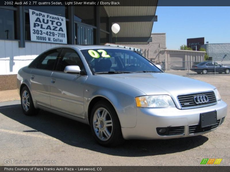 Light Silver Metallic / Ebony Black 2002 Audi A6 2.7T quattro Sedan