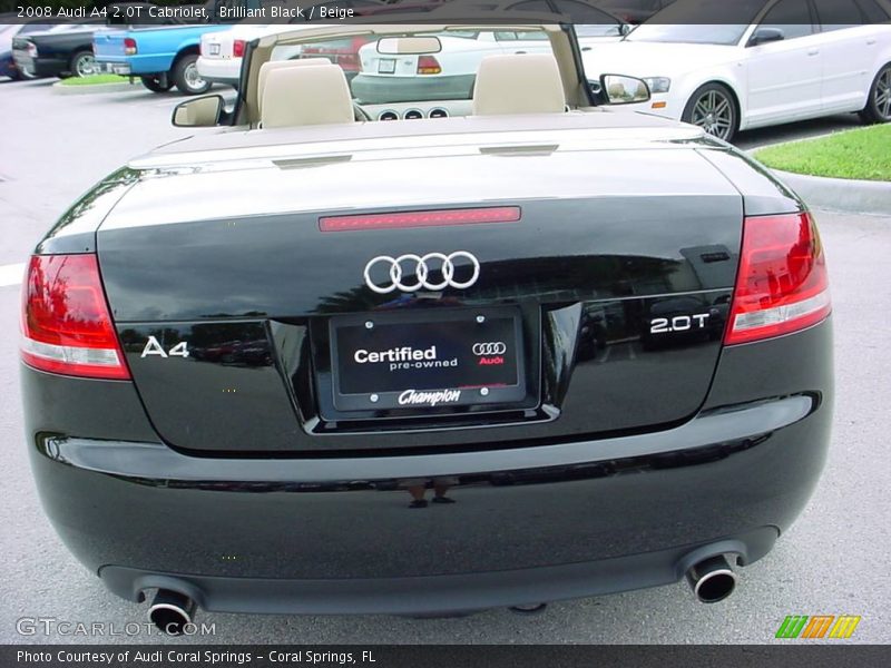 Brilliant Black / Beige 2008 Audi A4 2.0T Cabriolet