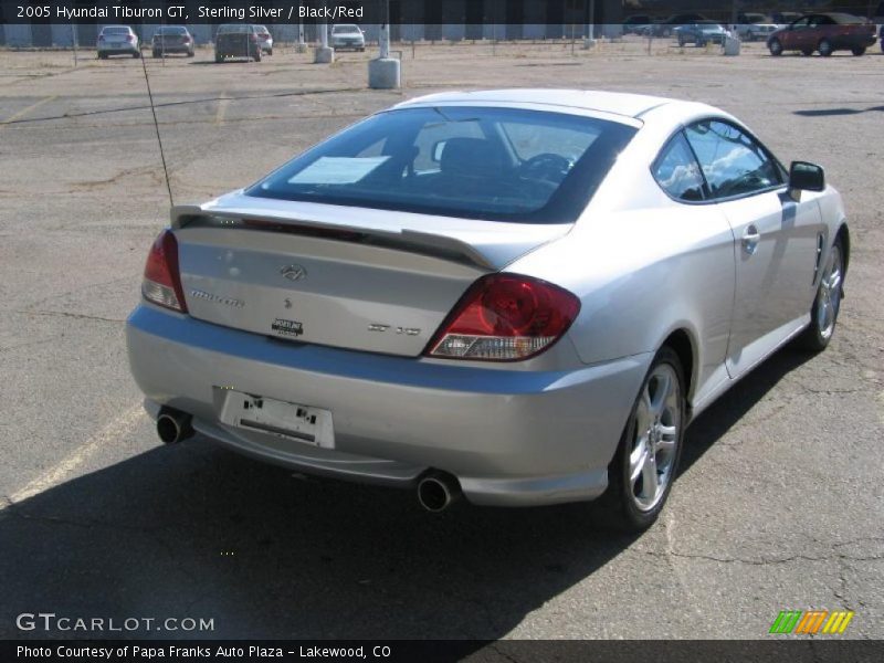 Sterling Silver / Black/Red 2005 Hyundai Tiburon GT
