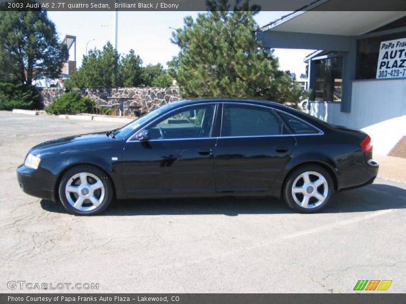 Brilliant Black / Ebony 2003 Audi A6 2.7T quattro Sedan