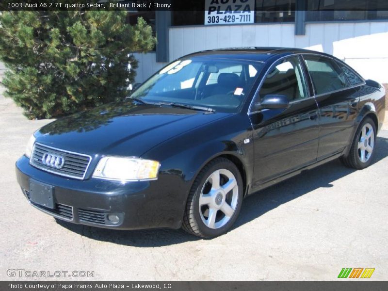 Brilliant Black / Ebony 2003 Audi A6 2.7T quattro Sedan