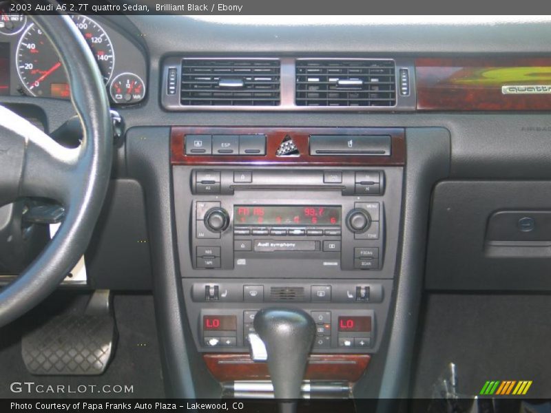 Brilliant Black / Ebony 2003 Audi A6 2.7T quattro Sedan