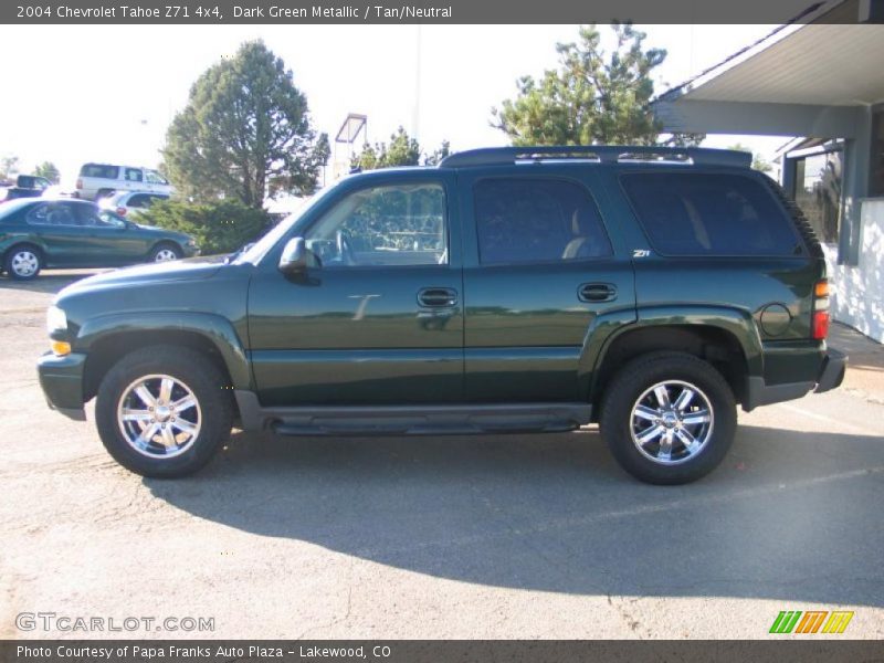 Dark Green Metallic / Tan/Neutral 2004 Chevrolet Tahoe Z71 4x4