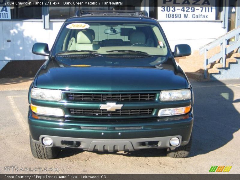 Dark Green Metallic / Tan/Neutral 2004 Chevrolet Tahoe Z71 4x4