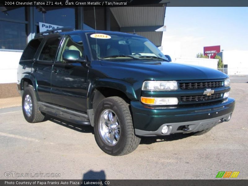 Dark Green Metallic / Tan/Neutral 2004 Chevrolet Tahoe Z71 4x4