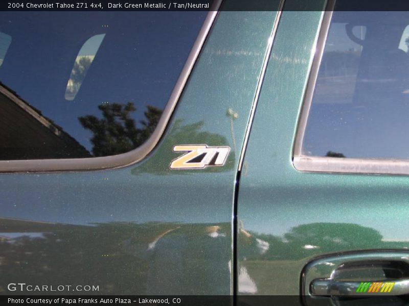Dark Green Metallic / Tan/Neutral 2004 Chevrolet Tahoe Z71 4x4