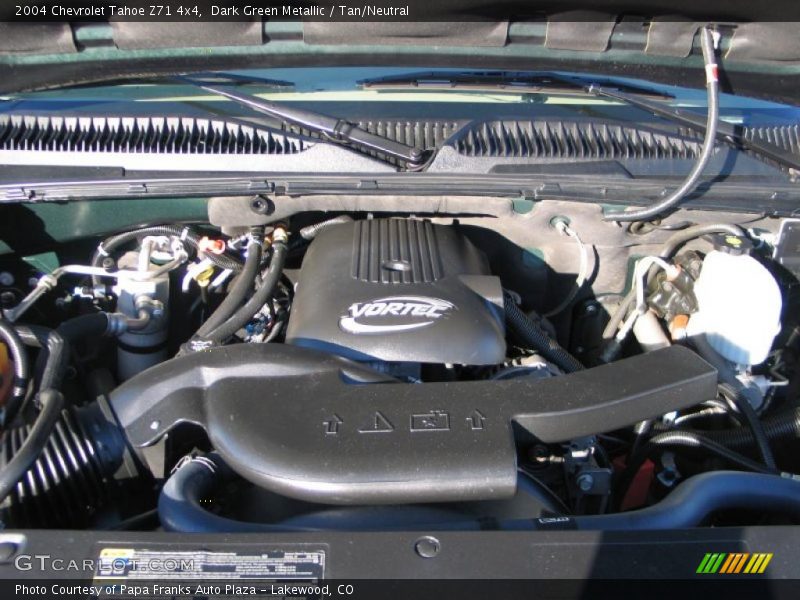 Dark Green Metallic / Tan/Neutral 2004 Chevrolet Tahoe Z71 4x4