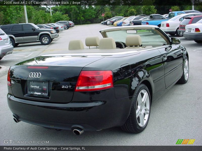Brilliant Black / Beige 2008 Audi A4 2.0T Cabriolet
