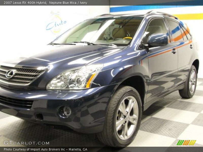 Neptune Blue Mica / Ivory 2007 Lexus RX 400h Hybrid