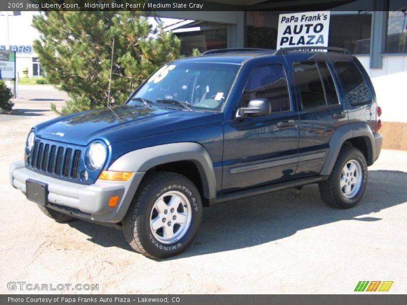 Midnight Blue Pearl / Medium Slate Gray 2005 Jeep Liberty Sport