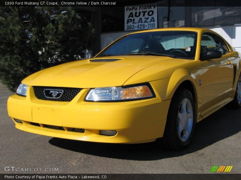 Chrome Yellow / Dark Charcoal 1999 Ford Mustang GT Coupe