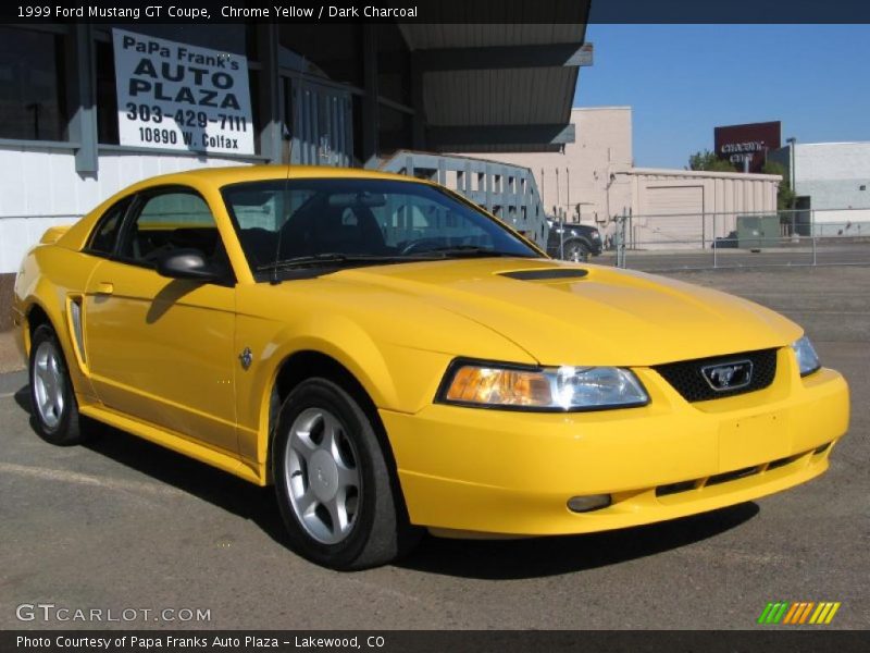 Chrome Yellow / Dark Charcoal 1999 Ford Mustang GT Coupe