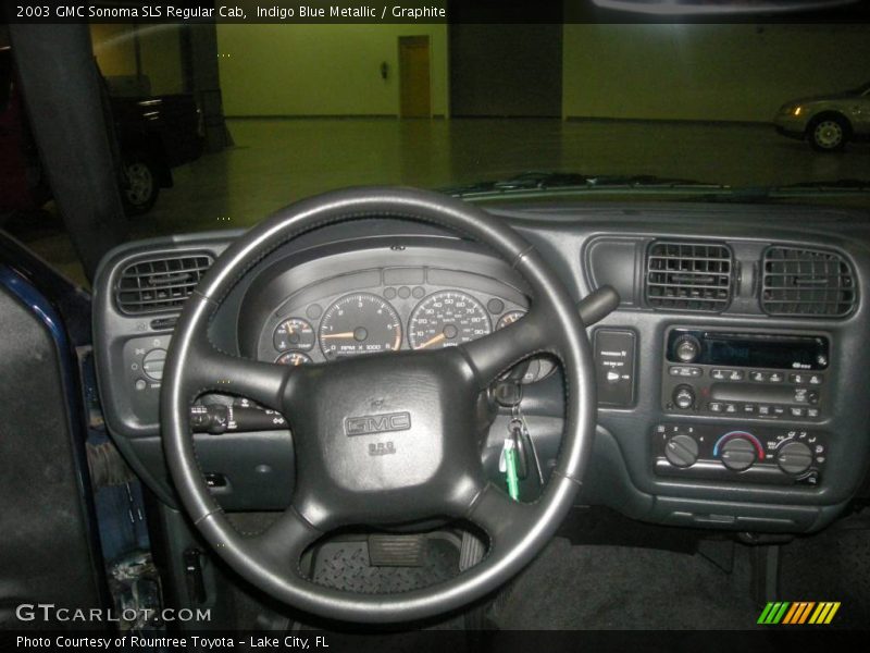 Indigo Blue Metallic / Graphite 2003 GMC Sonoma SLS Regular Cab