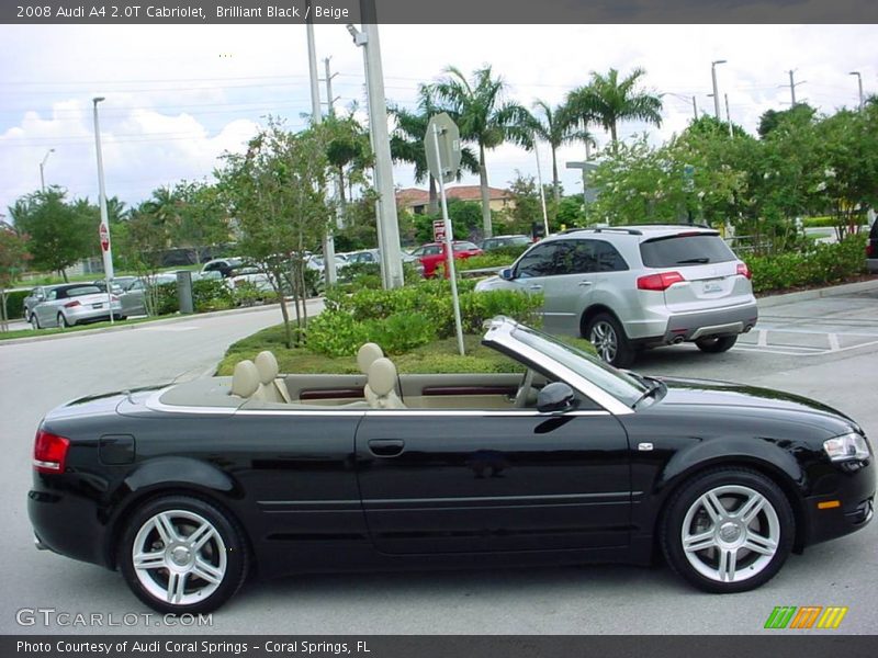Brilliant Black / Beige 2008 Audi A4 2.0T Cabriolet