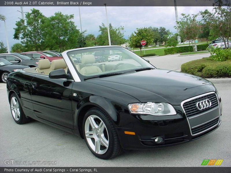Brilliant Black / Beige 2008 Audi A4 2.0T Cabriolet