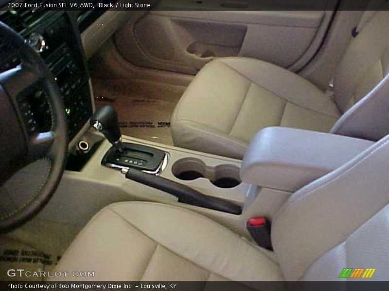 Black / Light Stone 2007 Ford Fusion SEL V6 AWD