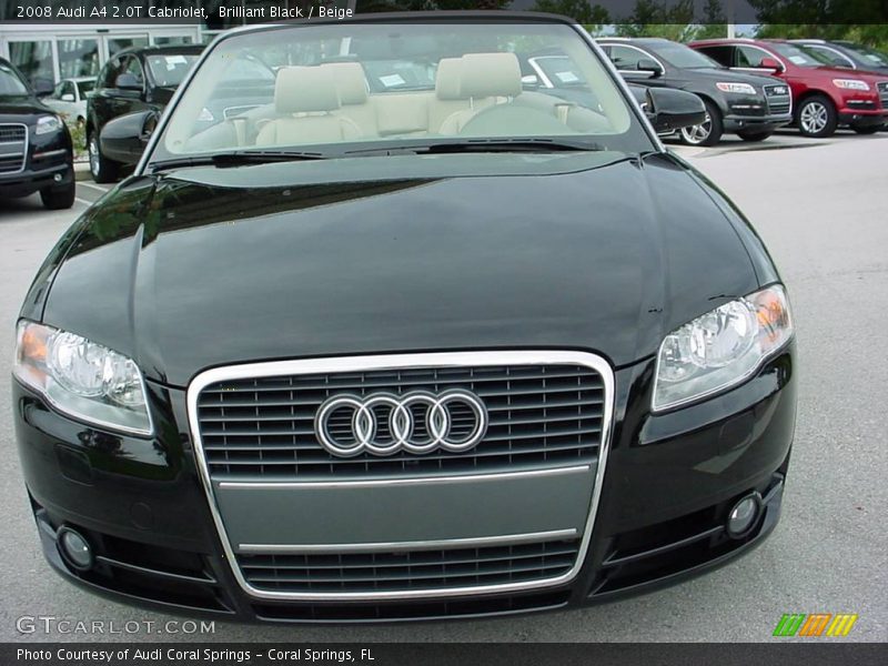Brilliant Black / Beige 2008 Audi A4 2.0T Cabriolet