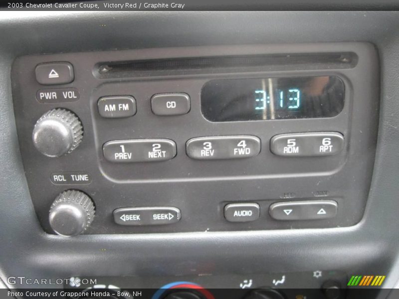 Victory Red / Graphite Gray 2003 Chevrolet Cavalier Coupe