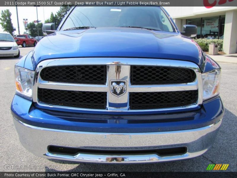 Deep Water Blue Pearl / Light Pebble Beige/Bark Brown 2011 Dodge Ram 1500 SLT Quad Cab