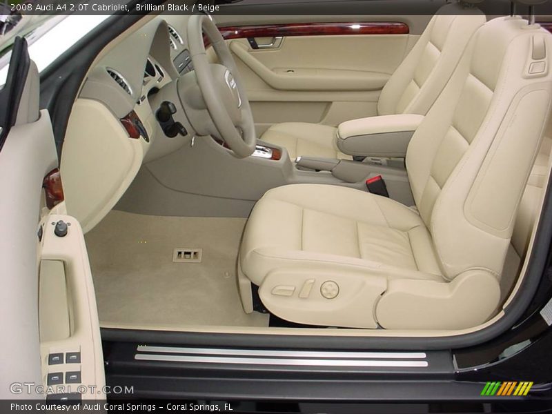 Brilliant Black / Beige 2008 Audi A4 2.0T Cabriolet
