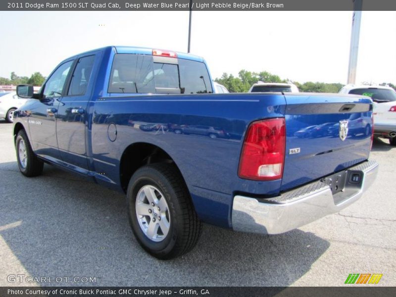 Deep Water Blue Pearl / Light Pebble Beige/Bark Brown 2011 Dodge Ram 1500 SLT Quad Cab