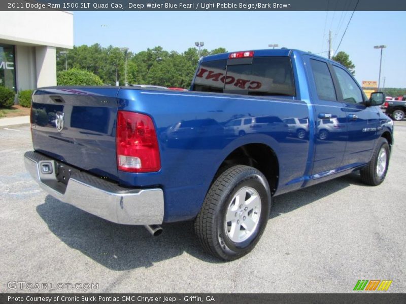 Deep Water Blue Pearl / Light Pebble Beige/Bark Brown 2011 Dodge Ram 1500 SLT Quad Cab