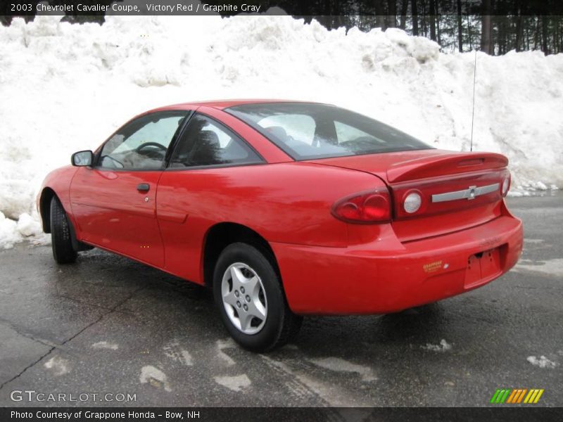Victory Red / Graphite Gray 2003 Chevrolet Cavalier Coupe