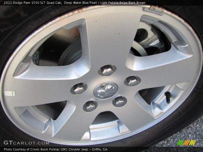 Deep Water Blue Pearl / Light Pebble Beige/Bark Brown 2011 Dodge Ram 1500 SLT Quad Cab