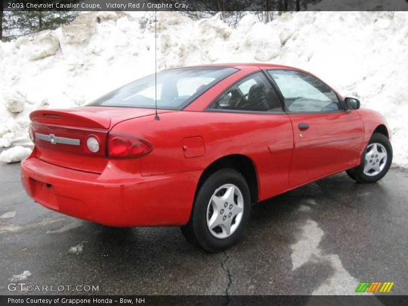 Victory Red / Graphite Gray 2003 Chevrolet Cavalier Coupe