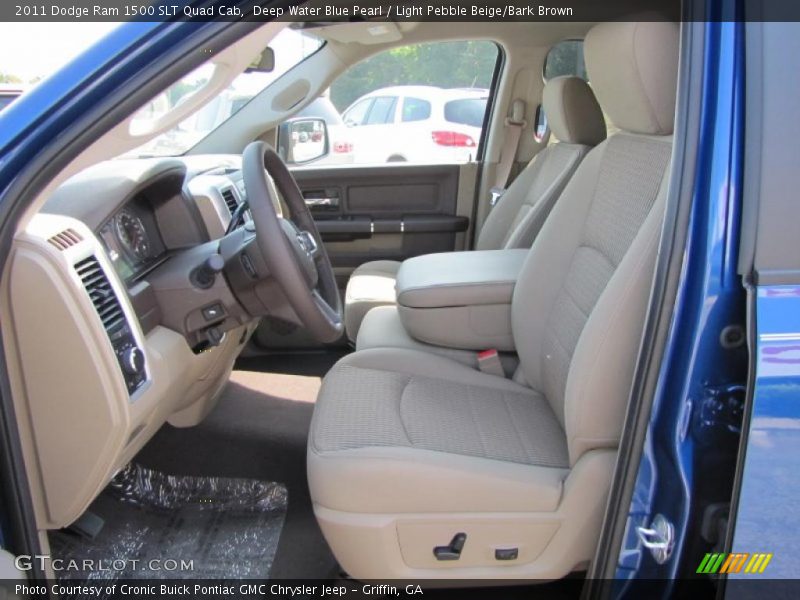 Deep Water Blue Pearl / Light Pebble Beige/Bark Brown 2011 Dodge Ram 1500 SLT Quad Cab