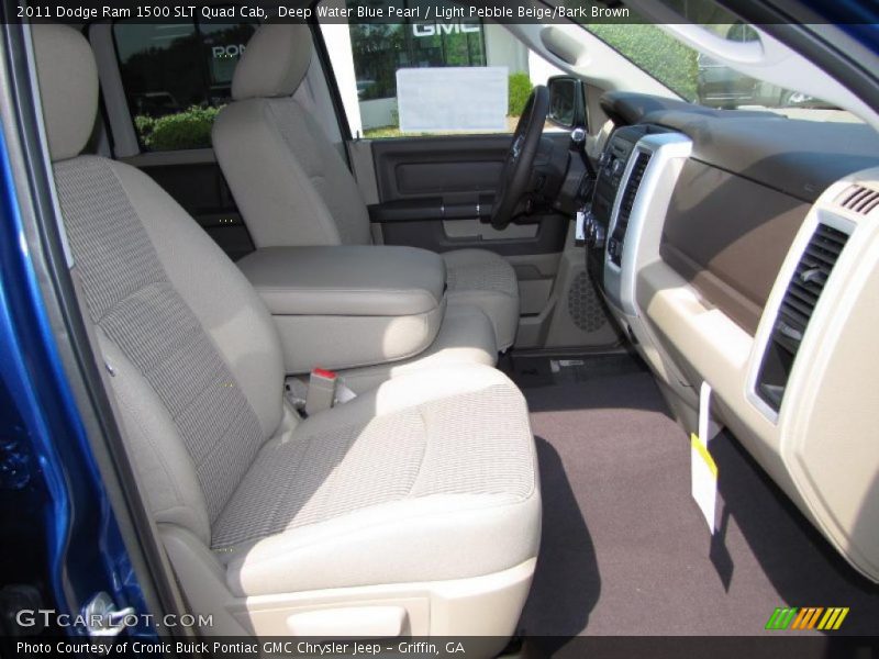 Deep Water Blue Pearl / Light Pebble Beige/Bark Brown 2011 Dodge Ram 1500 SLT Quad Cab