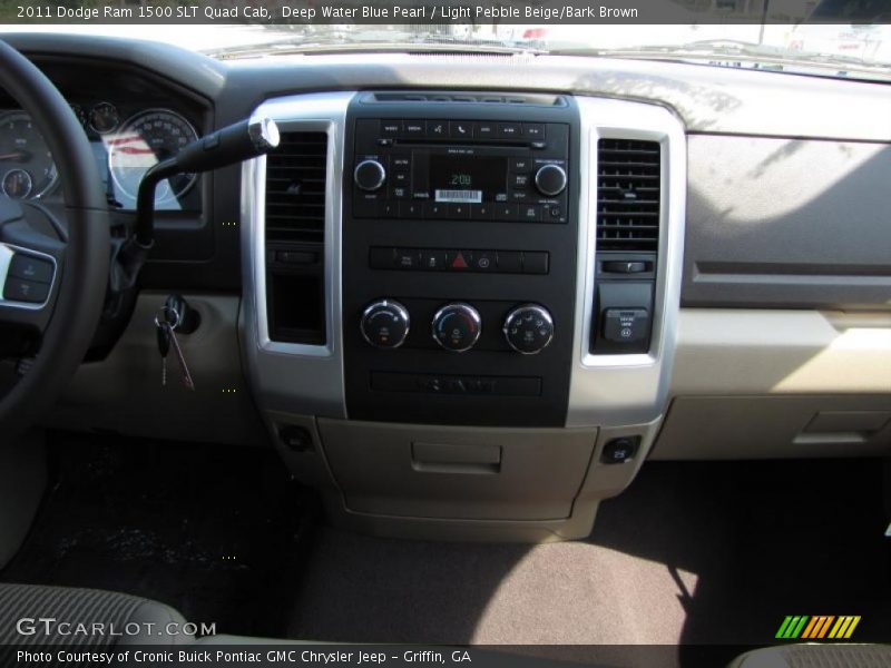 Deep Water Blue Pearl / Light Pebble Beige/Bark Brown 2011 Dodge Ram 1500 SLT Quad Cab
