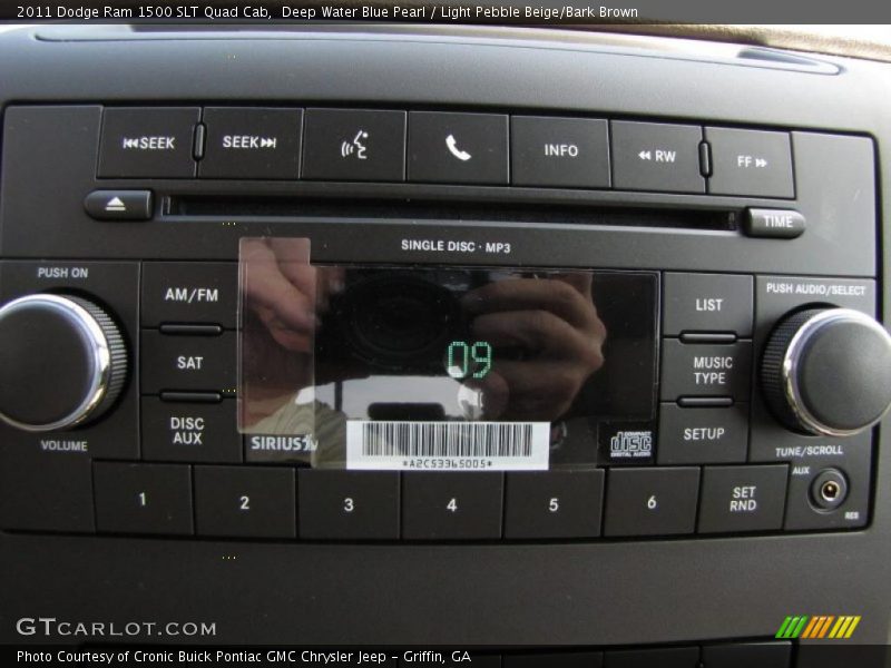 Deep Water Blue Pearl / Light Pebble Beige/Bark Brown 2011 Dodge Ram 1500 SLT Quad Cab