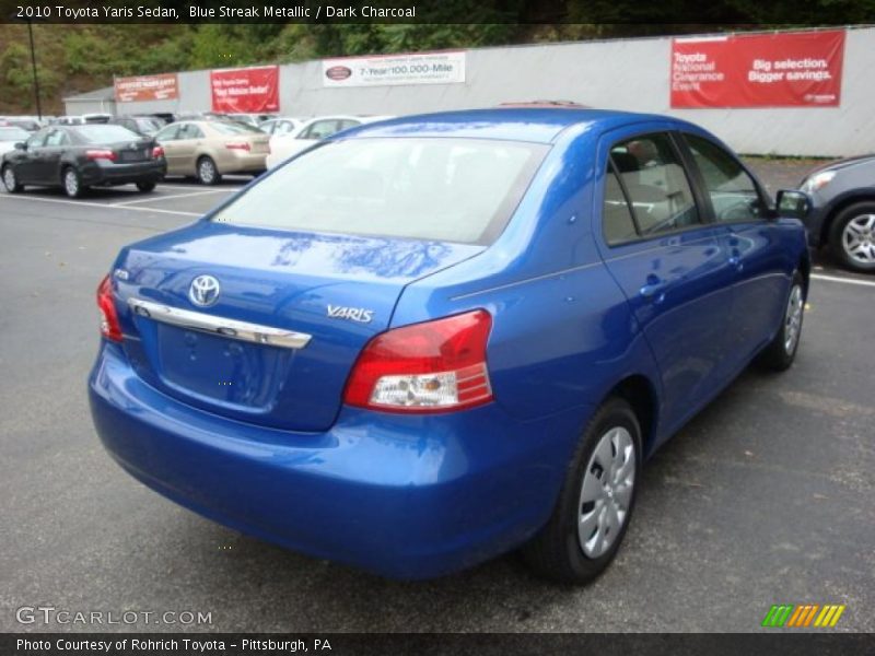Blue Streak Metallic / Dark Charcoal 2010 Toyota Yaris Sedan